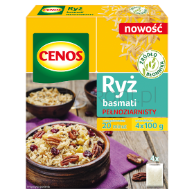 Cenos Ryż Basmati Pełnoziarnisty 4X100 G