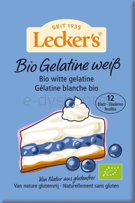 Lecker`S Żelatyna W Listkach Bio 20 G
