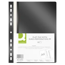 Q-Connect Skoroszyt, PP, A4, standard, 120/170mikr., wpinany, czarny