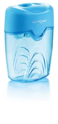 Keyroad Temperówka Ripple, plastikowa, podwójna, z pojemnikiem, pakowane na displayu, mix kolorów