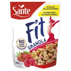 Sante Fit Granola Malina Truskawka Bez Dodatku Cukru 300G 
