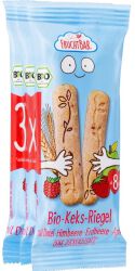Fruchtbar Ciasteczka orkiszowo-pszenne malina, truskawka, jabłko powyżej 8 miesięcy 3x BIO 30 g