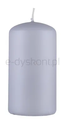 Świeca słupek DONAU HOME Standard Lakier, 60x115mm, jasny szary metaliczny mat