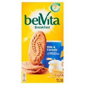 belVita Breakfast Ciastka zbożowe z mlekiem 300 g (6 x 50 g)