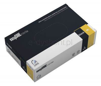 Rękawice nitrylowe, EASYCARE, 100 szt., rozmiar L, czarne