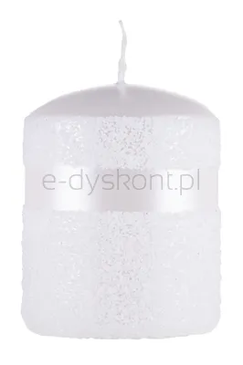 Świeca słupek DONAU HOME Milo, 70x90mm, biały perła