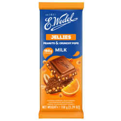 E.Wedel Czekolada mleczna & orzeszki, żelki i chrupki 150g