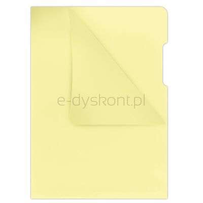 Donau Obwoluta typu L, PP, A4, krystal, 180mikr., żółta [BIURO]