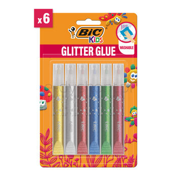 Bic Kids Glitter Glue Metallic Klej Brokatowy Metaliczny 6 Szt.