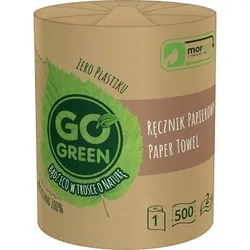 Go Green Ręcznik Papierowy 1 Rolka 500 Listków 2-Warstwowy