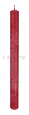 Świeca stołowa DONAU HOME Rustic Classic, 22x250mm, 4 szt., czerwony