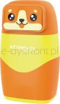Keyroad Temperówka plastikowa z gumką Keyroad, podwójna, display, mix kolorów - 2