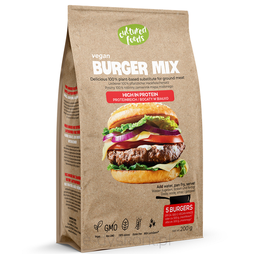 Zamiennik Mięsa Mielonego Na Burgery Bezglutenowy 200 G - Cultured Foods [BIO]