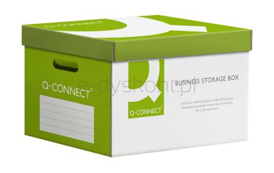 Q-Connect Pudło Archiwizacyjne Wzmocnione Power, Karton, Zbiorcze, Zielone