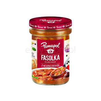 Pamapol Fasolka po bretońsku z wędzoną kiełbasą 500g
