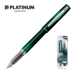 Platinum Pióro wieczne Prefounte Dark Emerald, M, W Plastikowym Opakowaniu, Na Blistrze, Zielone