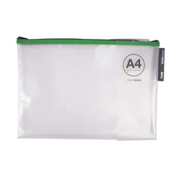 Torebka APLI Zipper Bag, A4, 355x255 mm, mix kolorów