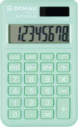 Kalkulator kieszonkowy DONAU TECH, 8-cyfr. wyświetlacz, wym. 97x60x10 mm, jasnozielony