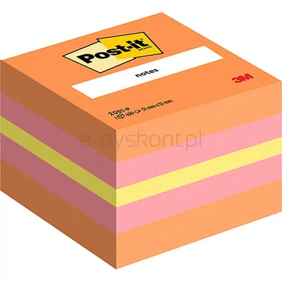 Mini Post-It Kostka Samoprzylepna (2051P), 51X51Mm, 1X400 Kart., Różowa 