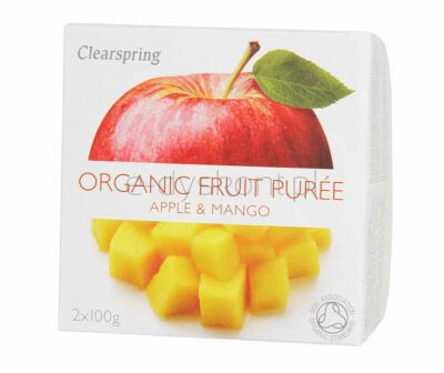 Clearspring Deser Jabłko-Mango Bio 200 G
