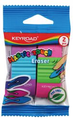 Keyroad Gumka Uniwersalna Elastic Touch, 2Szt., Zawieszka, Mix Kolorów