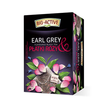 Big-Active Herbata Czarna Earl Grey I Płatki Róży (20 Torebek X 2G) 