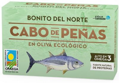 Cabo De Penas Tuńczyk Bonito W Ekologicznej Oliwie Z Oliwek 111 G