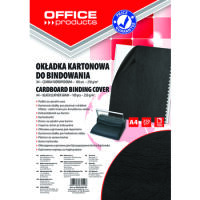 Okładki do bindowania OFFICE PRODUCTS karton A4 250gsm skóropodobne 100szt czarne