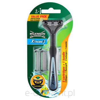 Wilkinson Sword Xtreme3 Wkłady Do Maszynki 5 Sztuk + Rączka