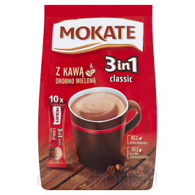 Mokate 3In1 Classic Rozpuszczalny Napój Kawowy W Proszku 170 G (10 X 17 G)