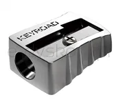 Temperówka KEYROAD Metal, aluminiowa, pojedyncza, 2szt, blister - 3
