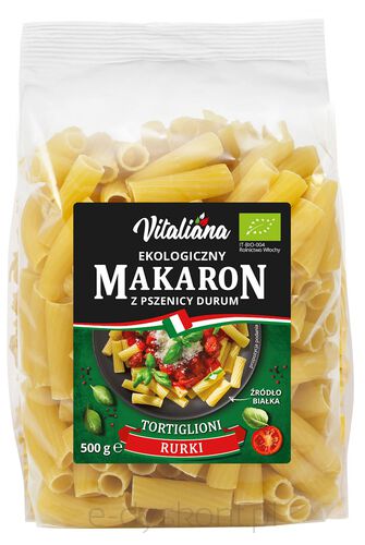 Makaron (Semolinowy) Tortiglioni Bio 500 G- Vitaliana [BIO]