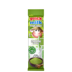 Quick Milk rurki do picia mleka o smaku matchy 5x6g