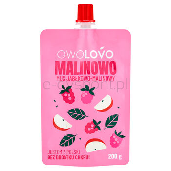 Owolovo Malinowo Mus jabłkowo-malinowy 200 g