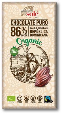 Sole Czekolada gorzka 86% kakao BIO 100 g
