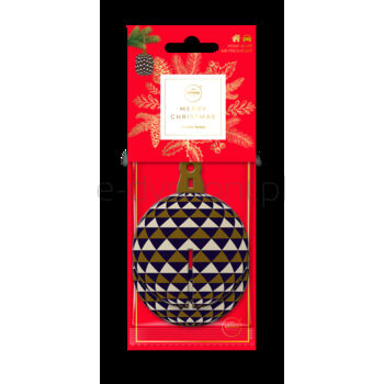 Aroma Home Odświeżacz Powietrza Do Samochodu Xmas Cellulose 3D Bauble Navy Blue &Amp Gold Zimowy Las