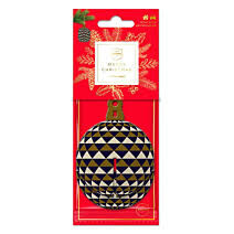 Aroma Home Odświeżacz Powietrza Do Samochodu Xmas Cellulose 3D Bauble Navy Blue &Amp Gold Zimowy Las