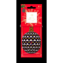Odświeżacz Powietrza Do Samochodu Aroma Home Xmas Cellulose 3D Bauble Navy Blue &Amp Gold Zimowy Las