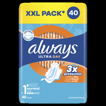 Always Podpaski Ultra Day Normal Ze Skrzydełkami 40 Szt.
