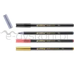 Edding Pisak Z Końcówką Pędzelkową E-1340 4 Szt., Mix Kolorów Metalicznych  - 2