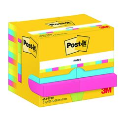 Post-It Karteczki samoprzylepne ENERGETIC, 38x51mm, 12x100 kart.