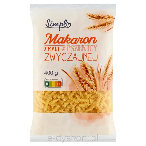 Simply Makaron Z Mąki Z Pszenicy Zwyczajnej Świderek 400 G