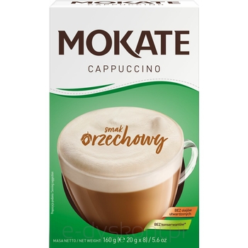 Mokate Cappuccino O Smaku Orzechowym 160 G (20 G X 8)