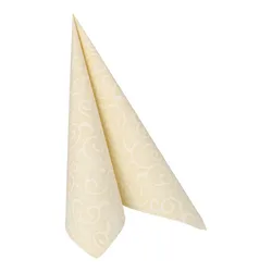 Serwetki, "ROYAL Collection", składane w 1/4, 40 cm x 40 cm, szampańskie, "Casali", 50 szt.