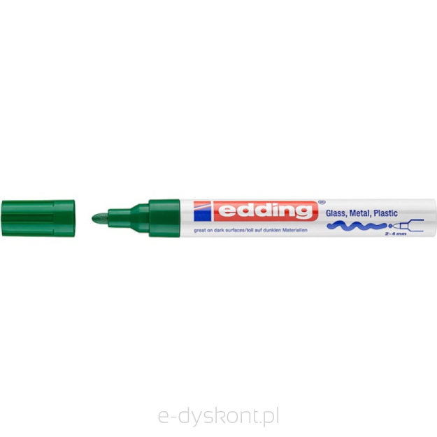 Marker olejowy połyskujący e-750 EDDING, 2-4 mm, zielony