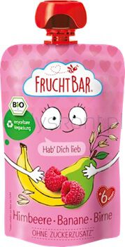 Fruchtbar Mus malina, banan, gruszka powyżej 6 miesięcy BIO 100 g