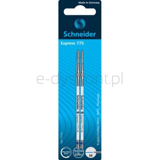 Schneider Wkład do długopisu  775, M, 2szt., blister, niebieski [BIURO]