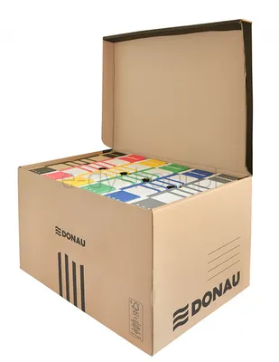 Donau Pudło Archiwizacyjne Wzmocnione Karton, Zbiorcze, Górne, Brązowe