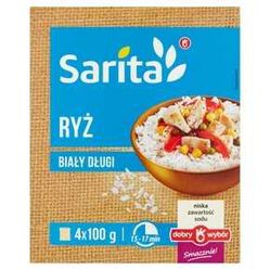 Ryż Sarita Biały Długi 4*100 G Mw DobryWybór Kar