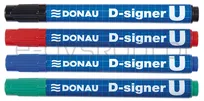 Donau Marker Permanentny D-Signer U, Okrągły, 2-4Mm (Linia), Czarny  - 3